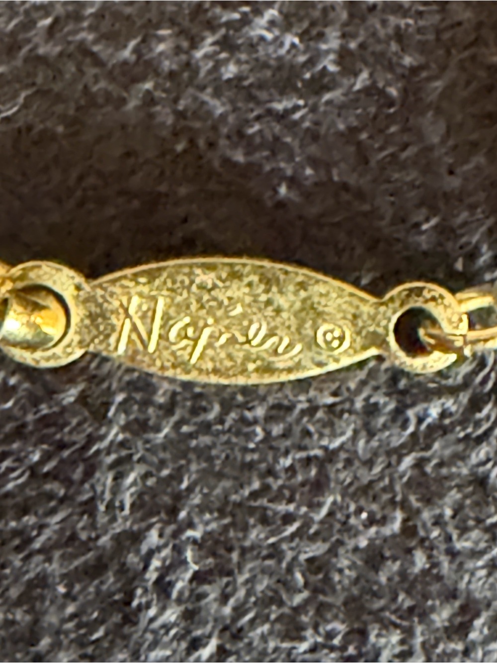 VTG Signed Napier Braided Faux Pearl Gold Tone Rope Strand Necklace - Picture 2 of 3
